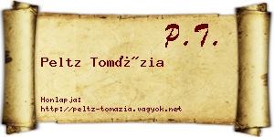 Peltz Tomázia névjegykártya